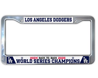 LA Dodgers Rücken an Rücken World Series Champs 2-Loch-Edelstahl-Nummernschild