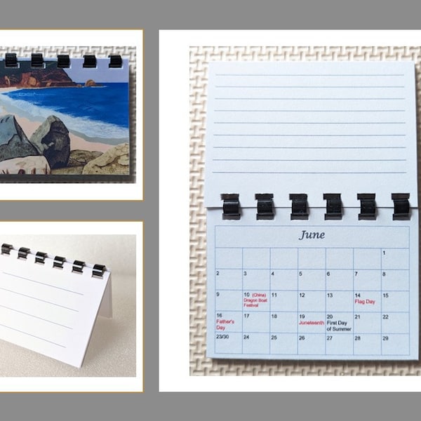 Mini Calendar - Desk - Pocket - Wallet - Calendar and planner - 3.5" x 2.5" - 2024 Or 2025