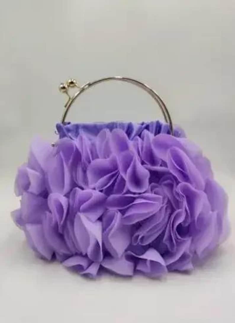 Purple clutches and evening bags - purple bridal satin clutch