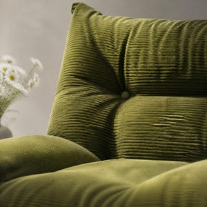 Compressed Lazy Sofa Chair, Corduroy Floor Sofa, Tatami Lounge Chair for Small Spaces, Cozy Reading Sofa for Living Room Bedroom bild 6