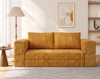 Modular Sofa Bed, Foldable Floor Couch, Vacuum Compressed Lounge Sofa, Convertible Tatami Sofa for Living Room Bedroom Apartment