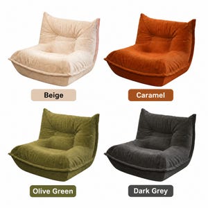 Compressed Lazy Sofa Chair, Corduroy Floor Sofa, Tatami Lounge Chair for Small Spaces, Cozy Reading Sofa for Living Room Bedroom bild 2