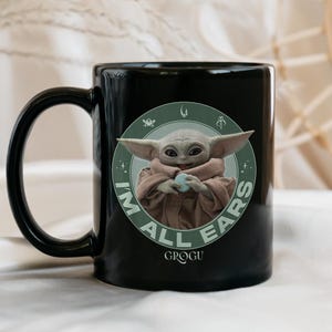 StarWars The Mandalorian Mug, The Mandalorian And Grogu, Revenge of the Sith StarWars Ceramic Mug, Galaxy’s Edge Disneyland Coffee Mug image 1