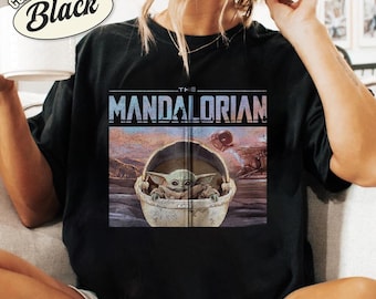 StarWars The Mandalorian The Child Yoda Shirt, Retro StarWars Shirt, Disneyland Family Matching Shirt, Galaxy's Edge Trip, Father Day
