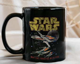 StarWars May Darth Vader Storm Trooper Mug, Xwing Fighter, May The Force Be With You, Vintage StarWars Day Mug, Galaxy’s Edge Disneyland