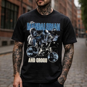 The Mandalorian And Grogu Baby Yoda Shirt, Disneyland Party 2026 Tshirt, Matching Family Shirts, Father Day, Dad Gifts Vintage Shirt image 1