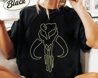 StarWars The Mandalorian The Child Yoda Neon Mythosaur Shirt, Retro StarWars, Disneyland Family Matching Tee, Galaxy's Edge Trip, Father Day