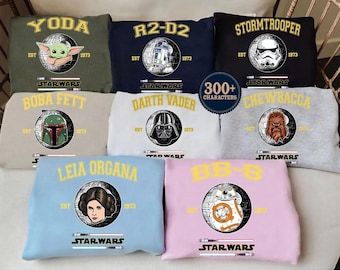 Star Wars Lightsaber Death Star All Character T-Shirt, Star Wars Hollywood studios Trip, May The 4Th Be With You, Princess Leia Han Solo Tee