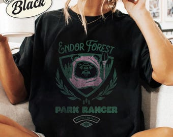 StarWars Ewok Park Ranger Endor Forest Darth Vader Shirt, Retro StarWars, Disneyland Family Matching Shirt, Galaxy's Edge Trip, Father Day