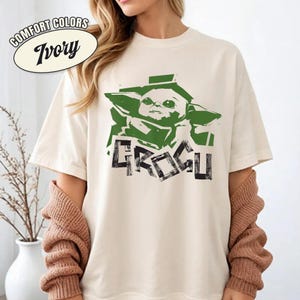 StarWars The Mandalorian Mando and Baby Yoda Tee, StarWars Villain, Revenge of the Sith Shirt, Vintage Galaxy’s Edge, Father Day Gifts Tee image 1
