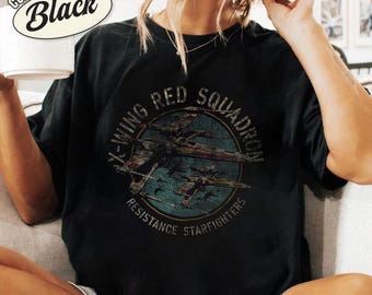 StarWars X-Wing Squadron Faded Shirt, Retro StarWars Shirt, Disneyland Family Matching Shirt, Galaxy's Edge Trip, Father Day