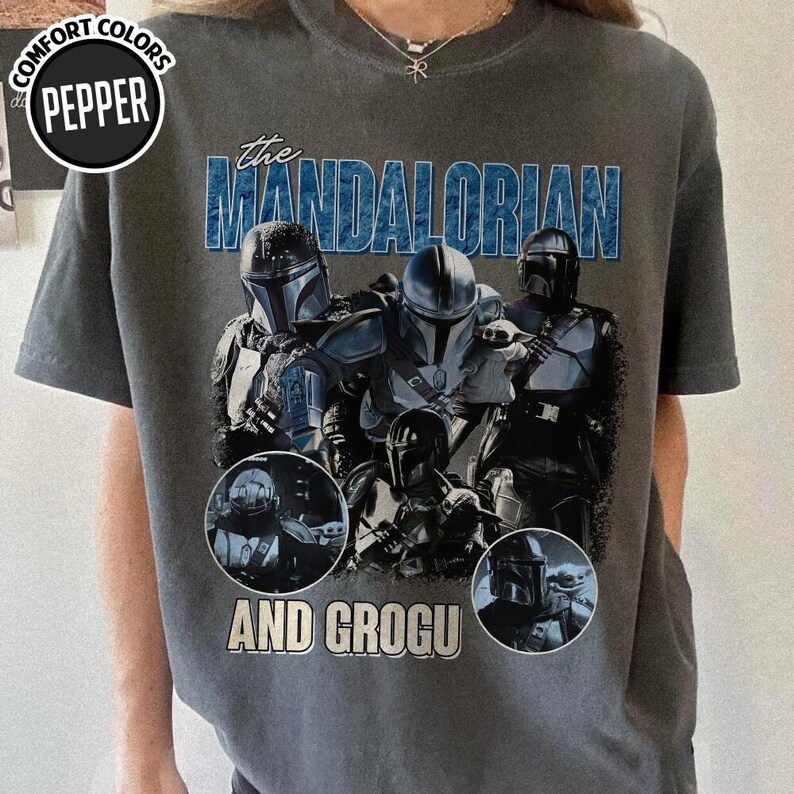 The Mandalorian And Grogu Baby Yoda Shirt, Disneyland Party 2026 Tshirt, Matching Family Shirts, Father Day, Dad Gifts Vintage Shirt image 3