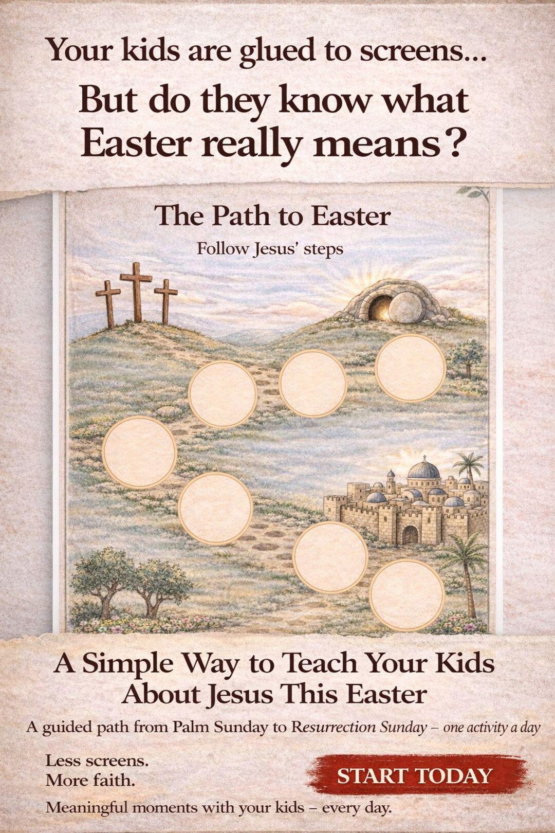 Christian Easter Activity for Kids | Holy Week Devotional Printable ...