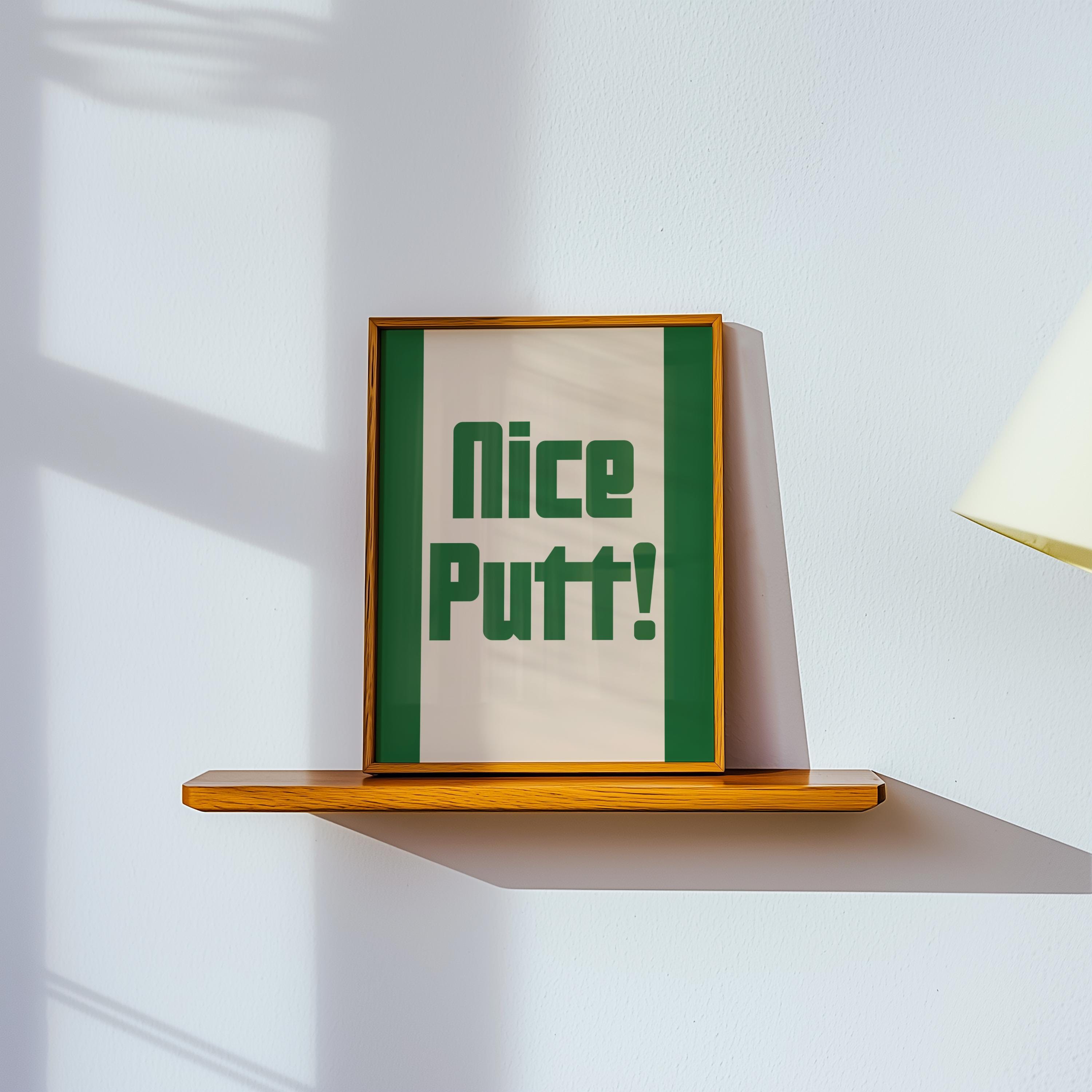 Nice Putt Golf Print - Etsy