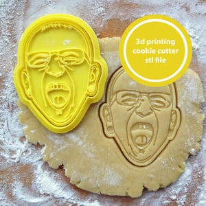 Kakform inspirerad av Chester Bennington STL-fil. Nedladdningsbar 3D-utskriftsmodell direkt