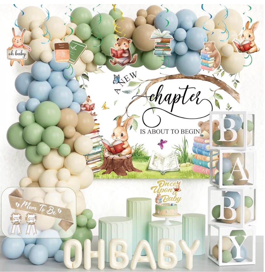 A New Chapter Begins Baby Shower Decorations – 109 Pcs A New Chapter ...