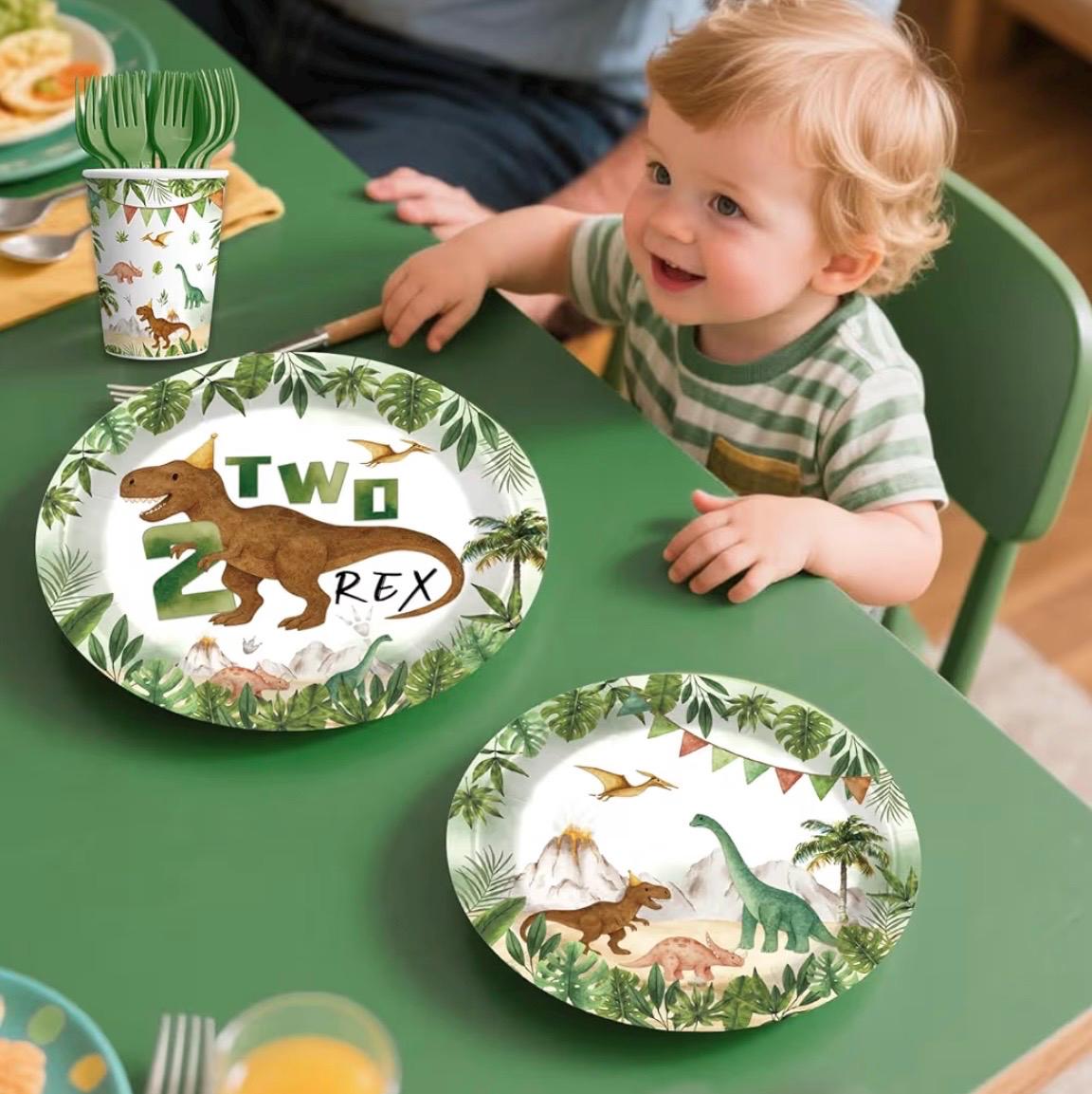 237pcs Two Rex Birthday Decorations Boy Complete Party Set, Dinosaur ...