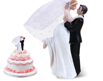 Moderne Hochzeitstorte Topper Braut und Bräutigam Figuren Cake Topper für Dekoration, Romantische Party Dekoration, Lustige Verlobungsfeier Paar