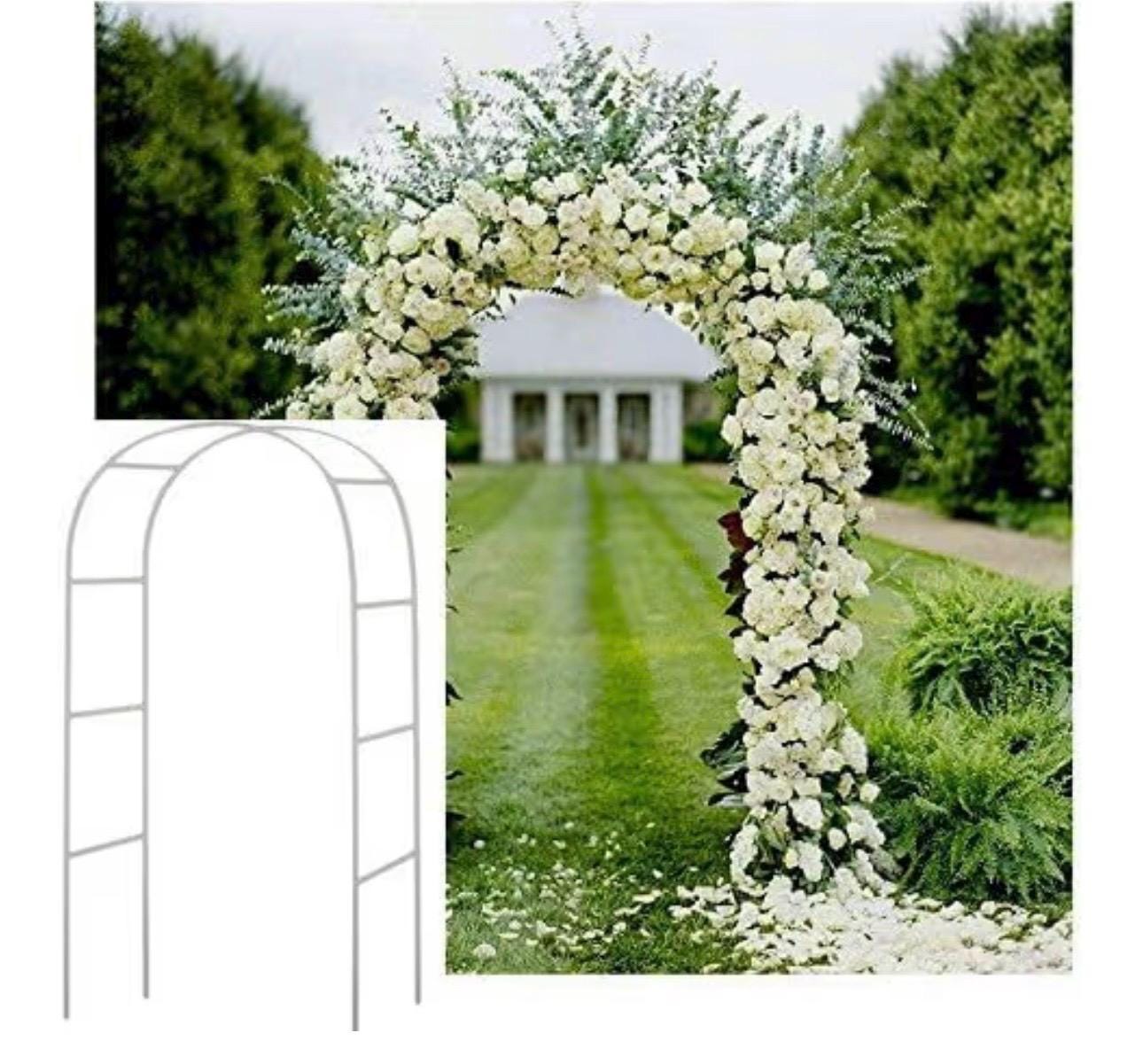 Metal Garden Arch Trellis for Climbing Plants 7.8ft Outdoor Arch ...