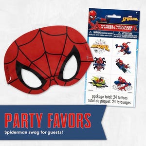 Decoraciones de cumpleaños de Spiderman Artículos para fiestas de Spiderman Sirve para 16 invitados Marvel Superhero Spidey y sus increíbles amigos Mantel imagen 4