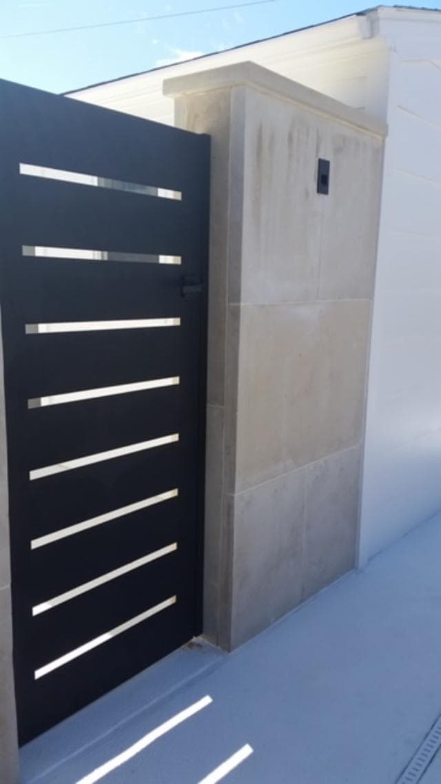 Contemporary modern metal gate, Modern Metal Gate, Custom size Art Pedestrian Walk Thru Entry Iron Steel Garden Designer