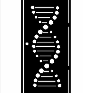 Privacy Modern DNA Metal Gate, Custom Art Pedestrian Walk Thru Entry Iron Steel Garden Designer. 36x60