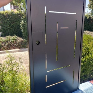 Privacy gate for side courtyard | Steel gate | Pedestrian iron gate | Garden steel fence gate