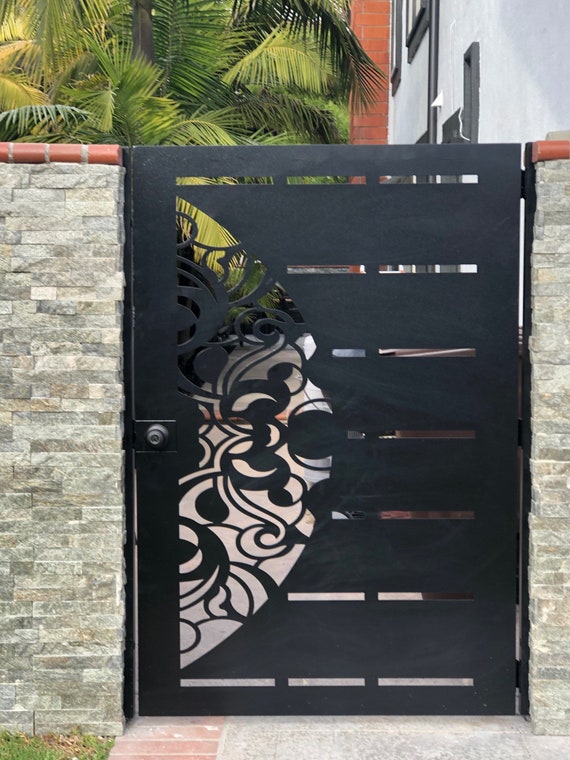 Metal gate with door cheap