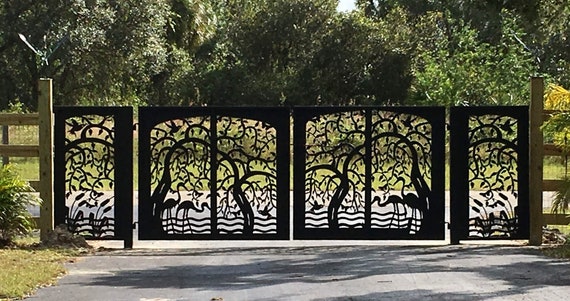 Urban Design Modern Metal Gates Custom Driveway Gates Metal Etsy