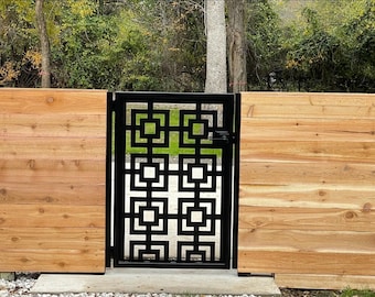 Contemporary modern metal gate, Modern Metal Gate, Custom size Art Pedestrian Walk Thru Entry Iron Steel Garden Designer