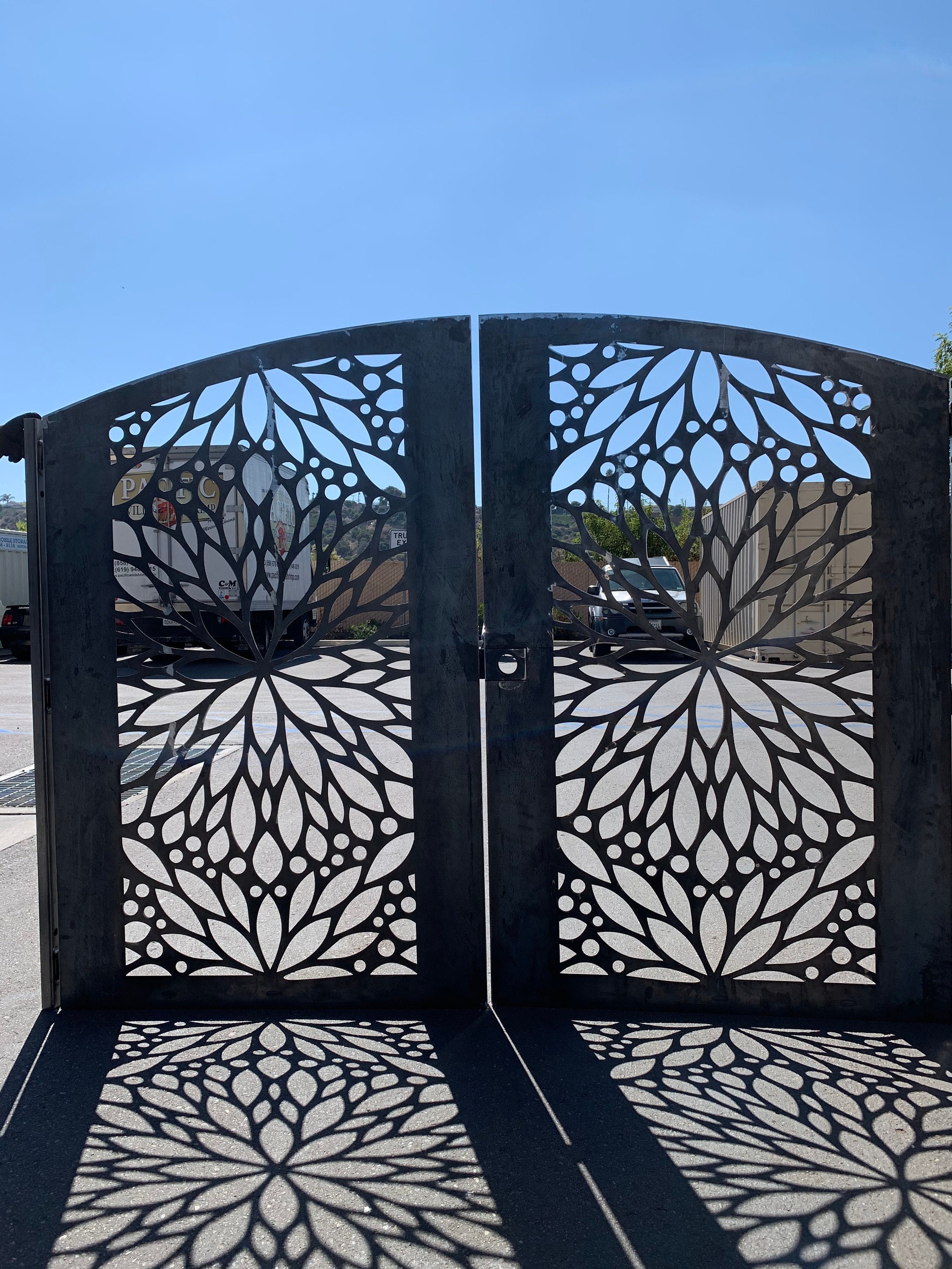 Buy Contemporary Dual Entry Metal Gate Ornamental Iron Garden Online in