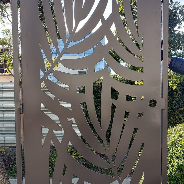 Contemporary  modern metal  gate,Modern Metal Gate , Custom size Art Pedestrian Walk Thru Entry Iron Steel Garden Designer.36"x60".