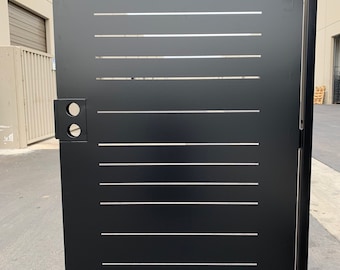 Contemporary modern metal gate, Modern Metal Gate, Custom size Art Pedestrian Walk Thru Entry Iron Steel Garden Designer