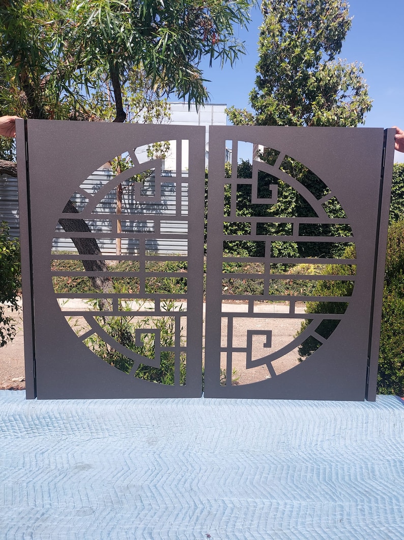 Contemporary Dual Entry Metal Gate Ornamental Iron Garden - Etsy