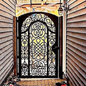 Portail en métal abordable de haute qualité | Portail latéral en Californie | Portail de clôture métallique le mieux noté à San Diego | Porte en fer en métal directe d'usine
