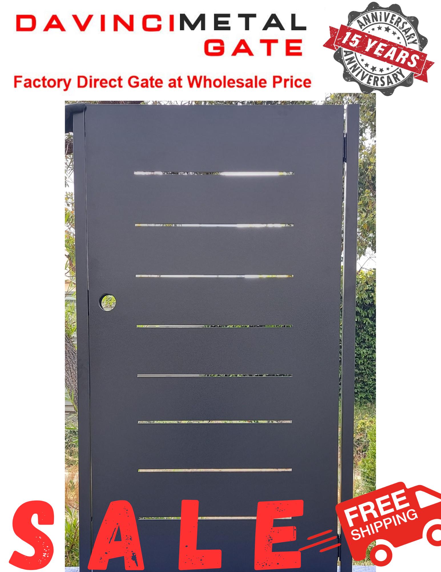 Privacy metal gate, Modern Metal Gate, Custom Art Pedestrian Walk Thru Entry Iron Steel Garden Designer