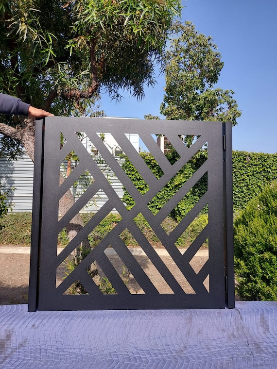 Contemporary Modern Metal Gate Modern Metal Gate Custom Etsy