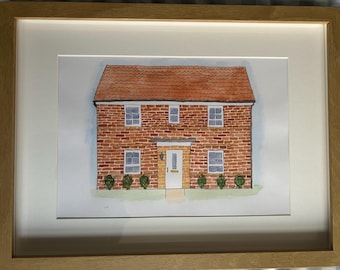 Custom House Watercolour Portrait From Photo | Personalised Home Painting | Watercolor House Illustration | New Home Gift |Housewarming Gift
