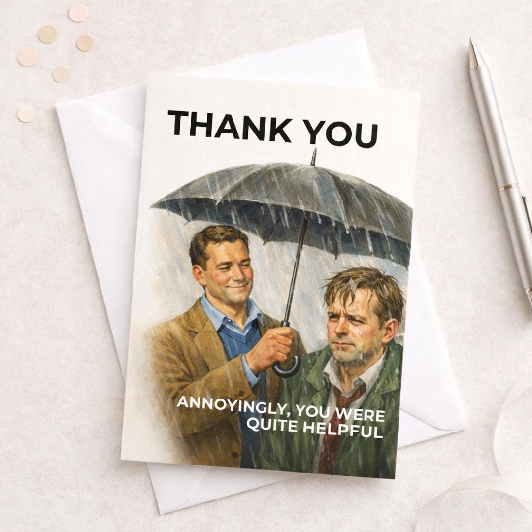 Funny Thank You Card, Sarcastic Thank You Card, Rude Appreciation Card ...