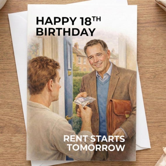 Funny 18th Birthday Card for Son | Rude 18th Birthday Card, Sarcastic Eighteenth Birthday Card, Turning 18 Card for Him, Boy Card