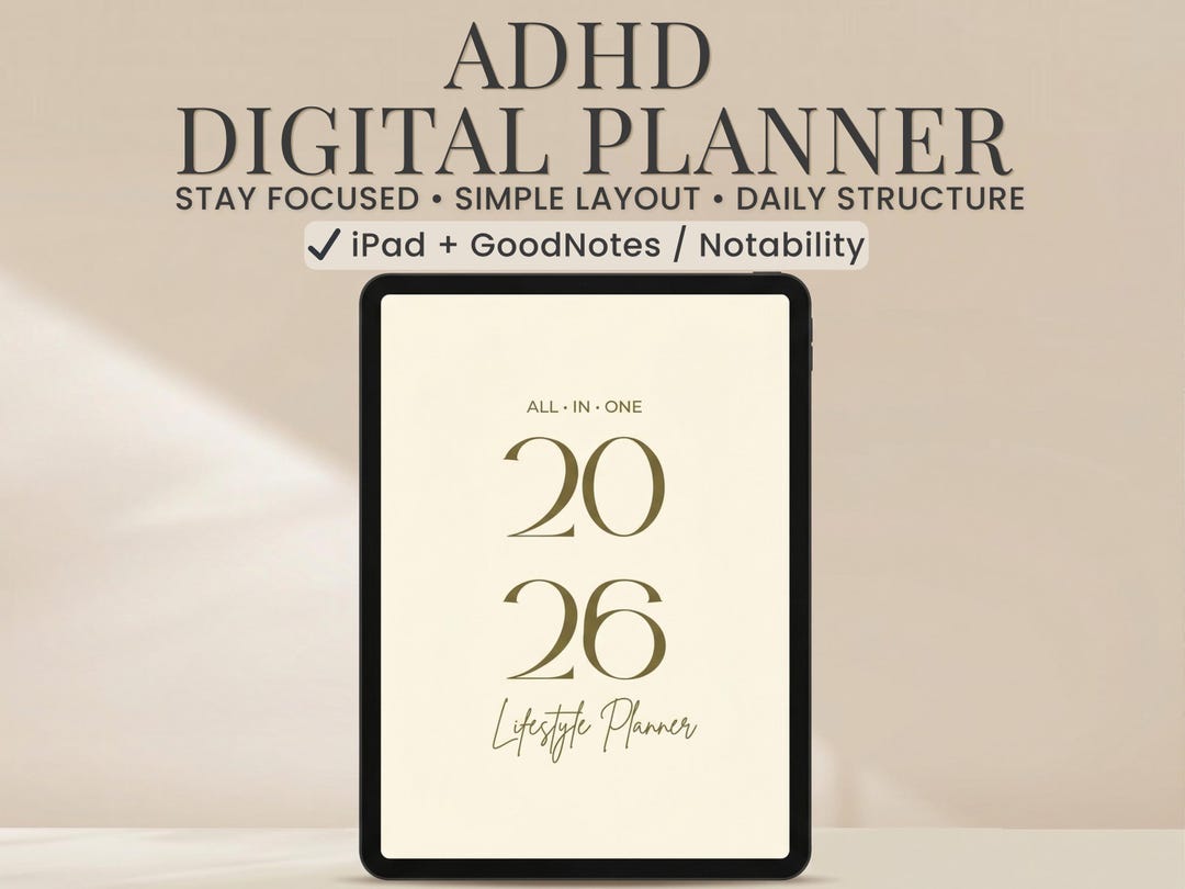 2026 ADHD Digital Planner | iPad Planner for Focus & Productivity ...