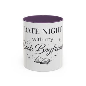 Taza para una cita romántica con mi novio lector, taza de café para lectores de novelas románticas, regalo para amantes de los libros, taza Booktok, taza para lectores de contenido erótico, regalo para chicas lectoras imagen 10