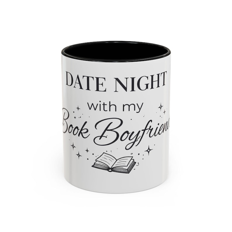 Taza para una cita romántica con mi novio lector, taza de café para lectores de novelas románticas, regalo para amantes de los libros, taza Booktok, taza para lectores de contenido erótico, regalo para chicas lectoras imagen 2