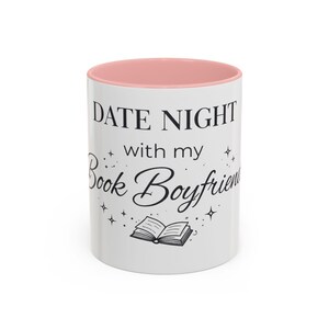 Taza para una cita romántica con mi novio lector, taza de café para lectores de novelas románticas, regalo para amantes de los libros, taza Booktok, taza para lectores de contenido erótico, regalo para chicas lectoras imagen 4