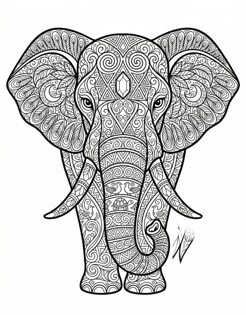 Animal Mandala Coloring Book Printable, 60 Unique Animal Designs PDF ...