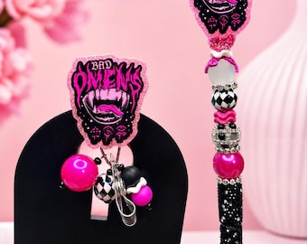 Bobine et stylo pour badge Bad Omens