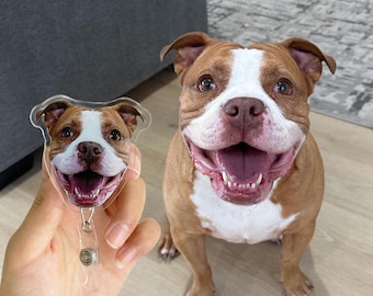 Porta credencial personalizado para perro, porta credencial divertido personalizado para bebé, placa de identificación acrílica para enfermera, credencial para gato, regalo para el Día de la Madre