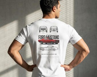 Ford Mustang schematic tee | Classic car illustration tee