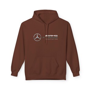 Mercedes Petronas Racing Hoodie | Teal Checkered F1 Car Design image 4
