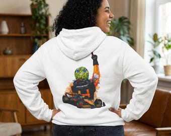 Race Kart Driver Illustration Hoodie | Go-Kart Racing Graphic